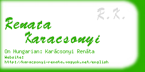renata karacsonyi business card