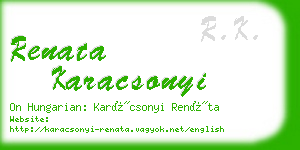 renata karacsonyi business card